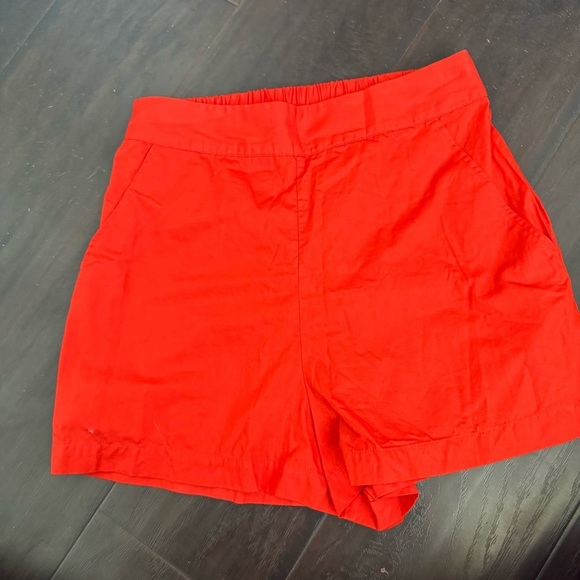 Free People High-Rise Shorts in Cajun Shrimp Red – Size XS - Picture 2 of 5